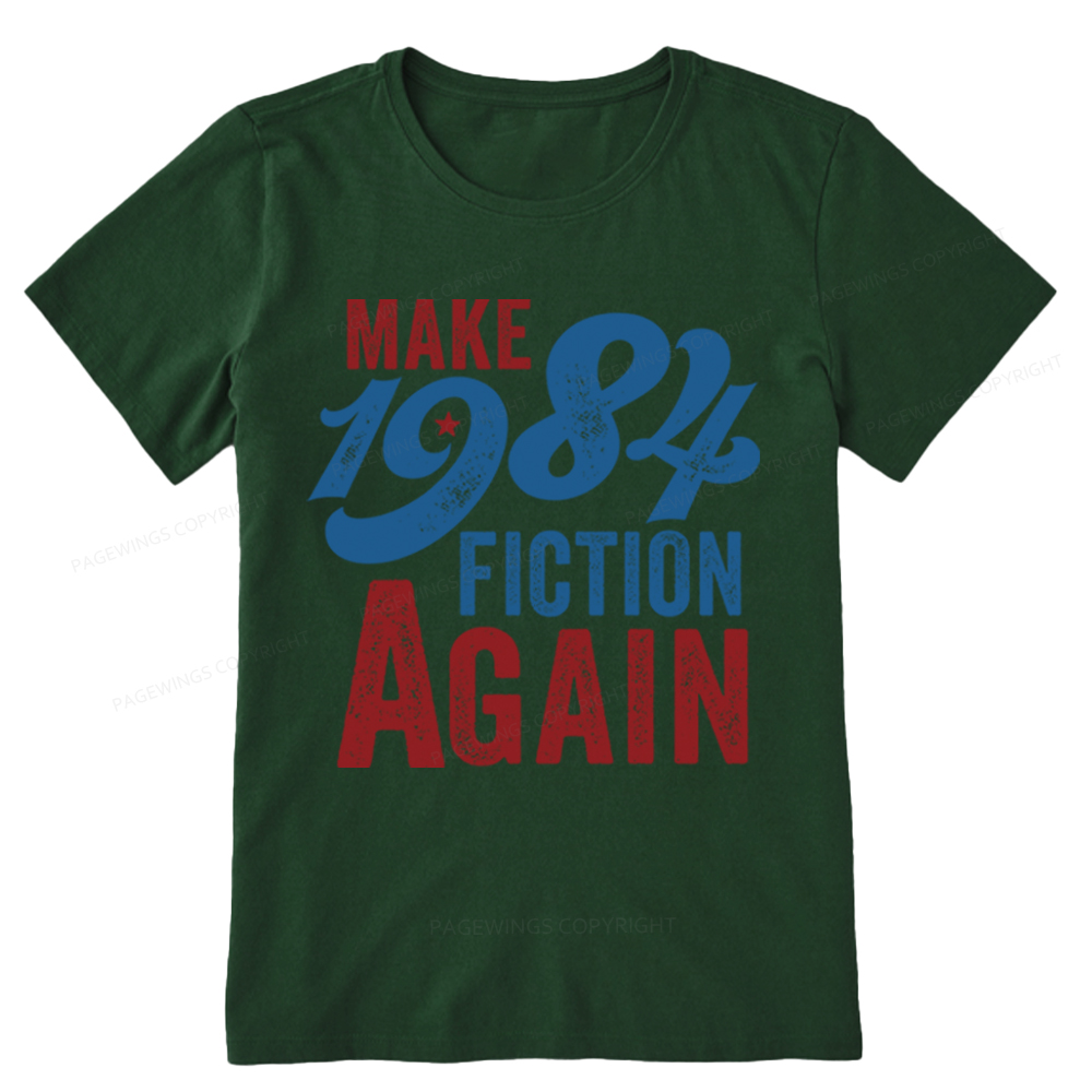 Pagewing Make 1984 Fiction Again Solid and Distressed Unisex Classic T-shirt