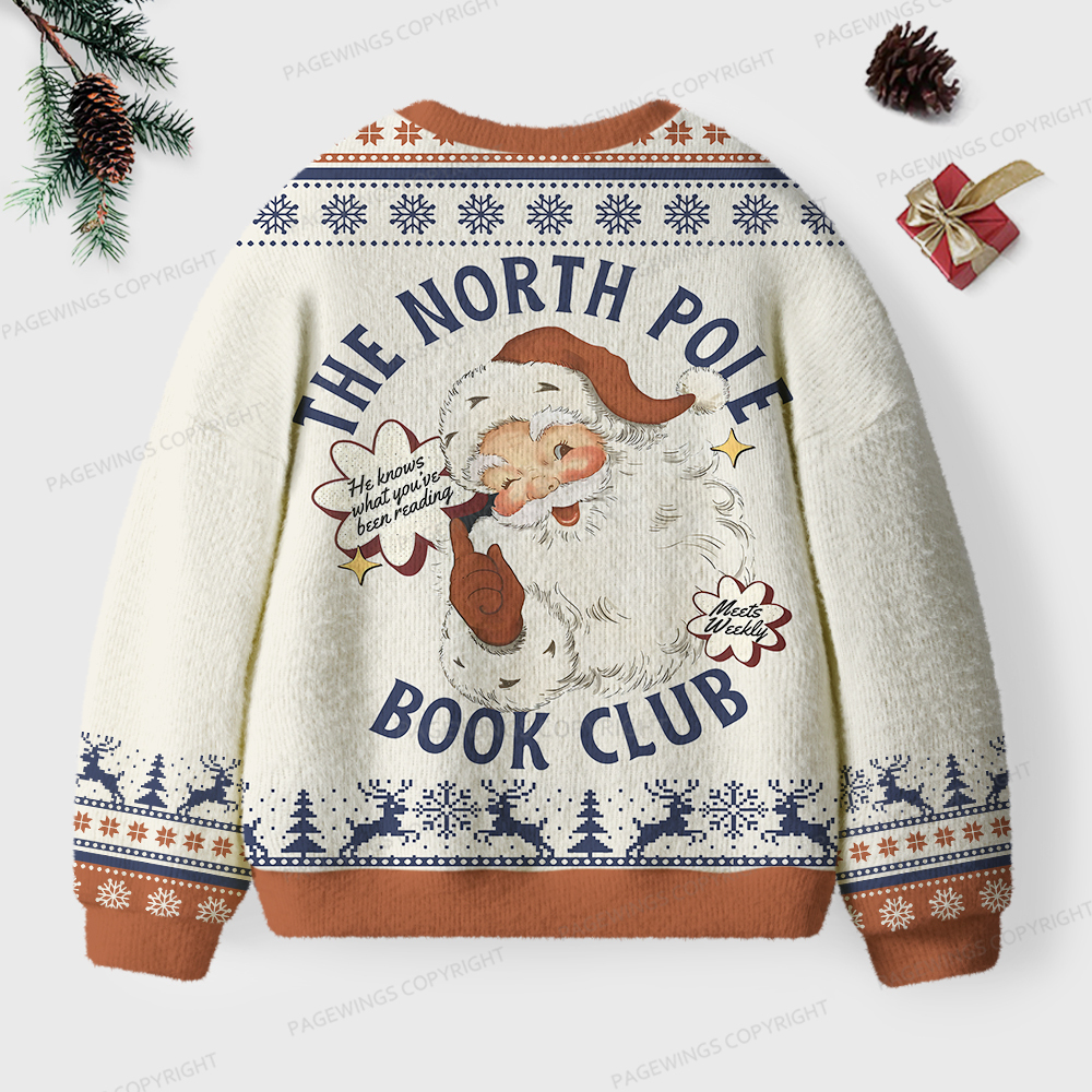 Pagewings The North Pole Book Club Unisex Ugly Sweatshirt