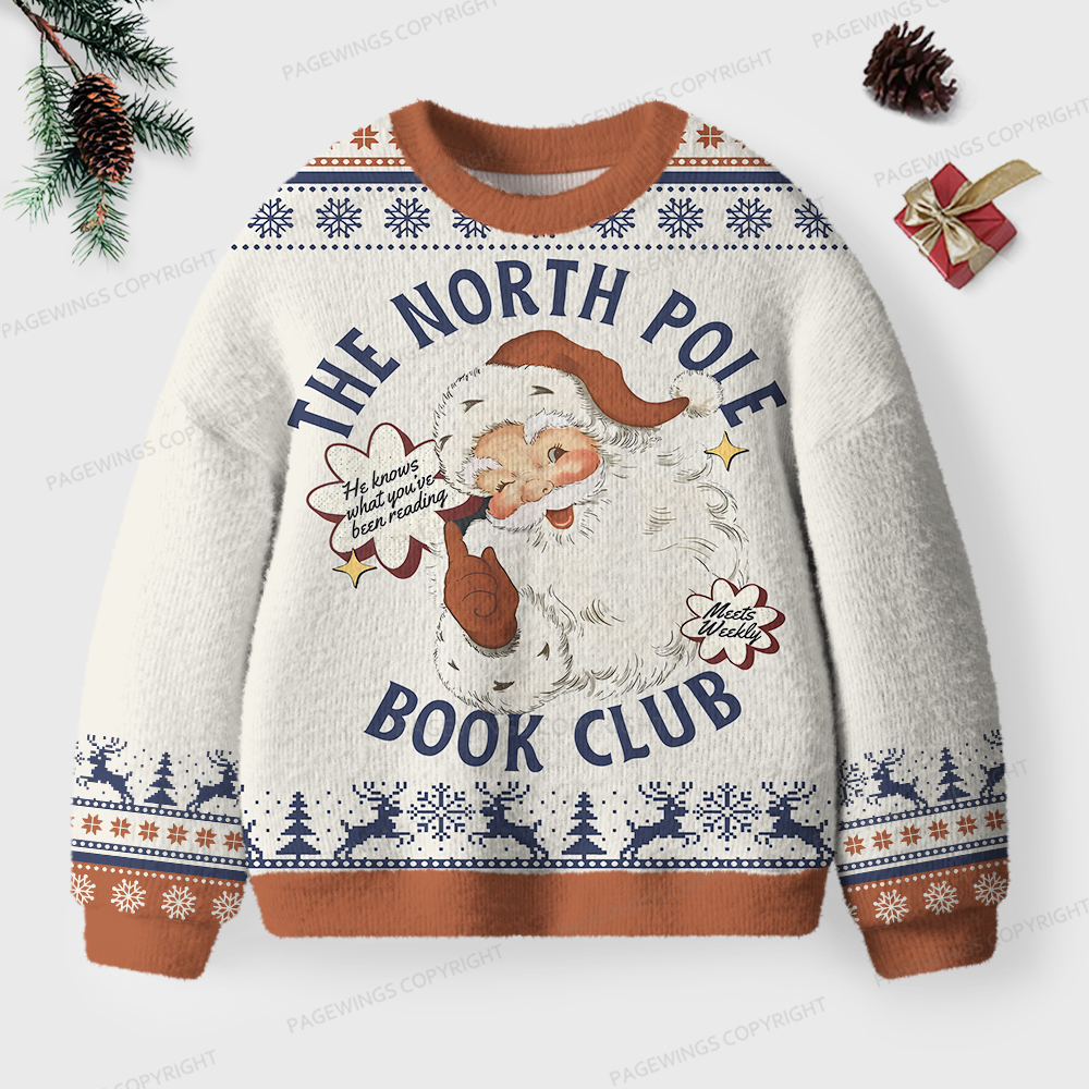 Pagewings The North Pole Book Club Unisex Ugly Sweatshirt