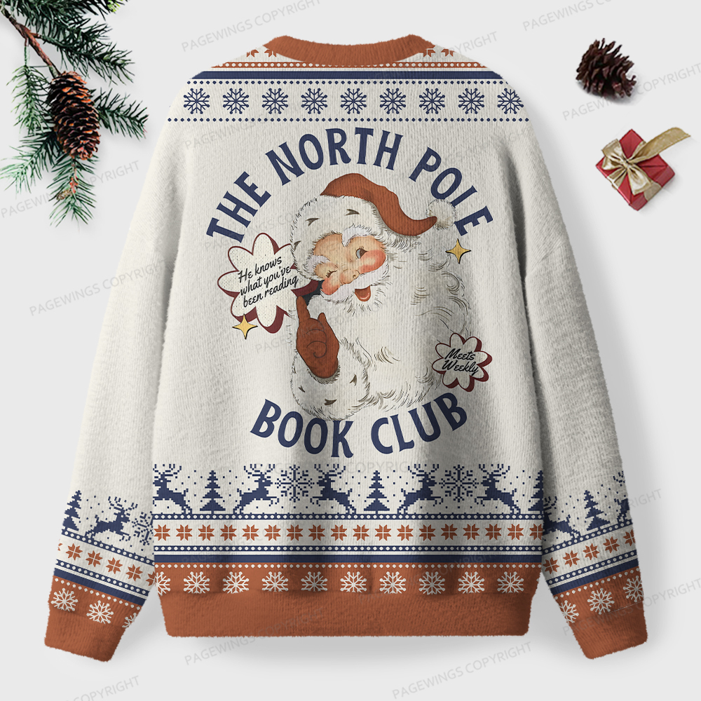Pagewings The North Pole Book Club Unisex Ugly Sweatshirt