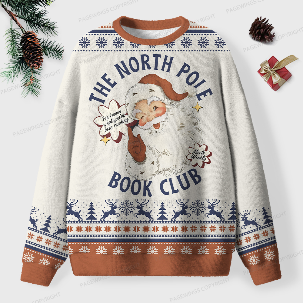 Pagewings The North Pole Book Club Unisex Ugly Sweatshirt