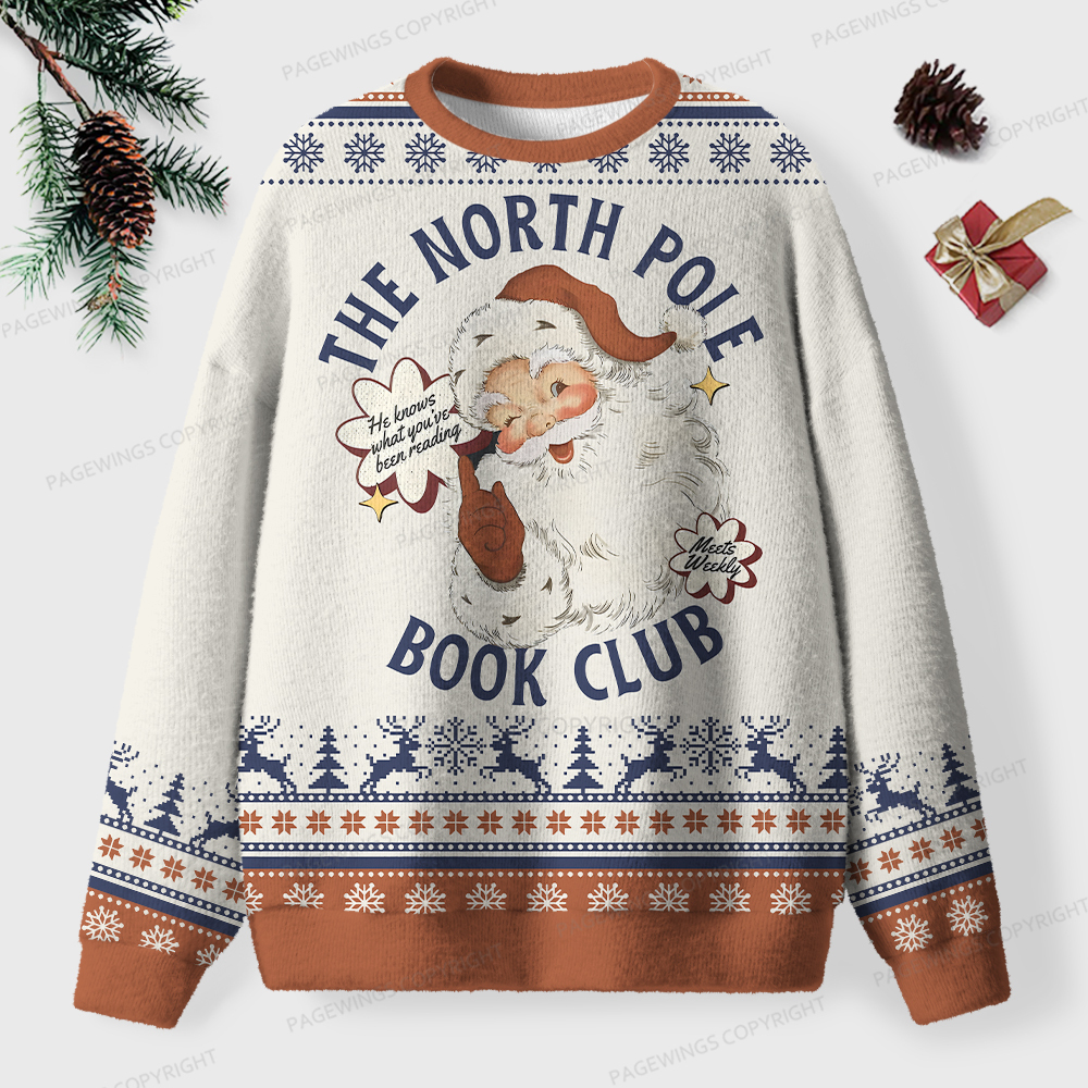 Pagewings The North Pole Book Club Unisex Ugly Sweatshirt