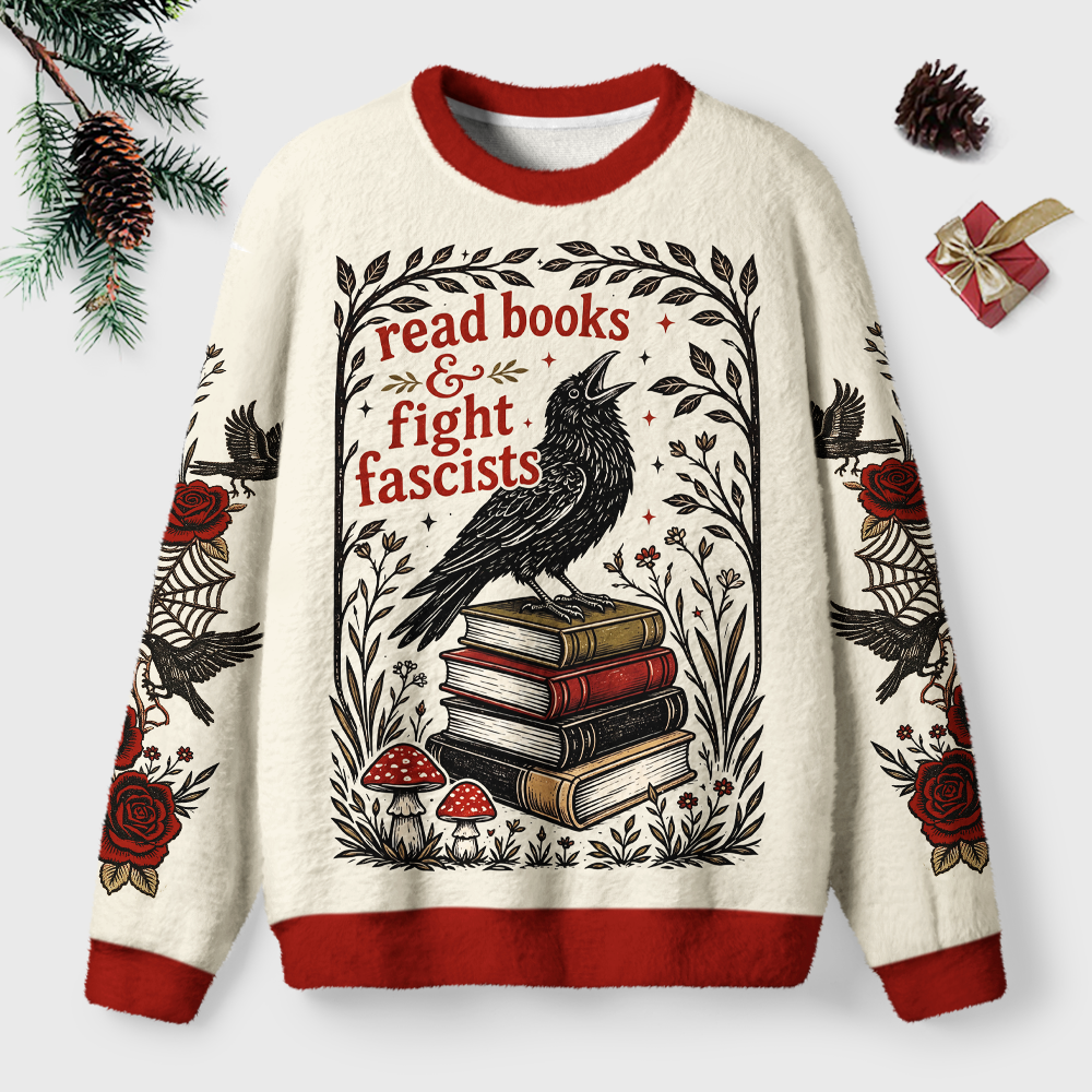 Pagewings Crow Books Unisex Ugly Light Knit Sweatshirt