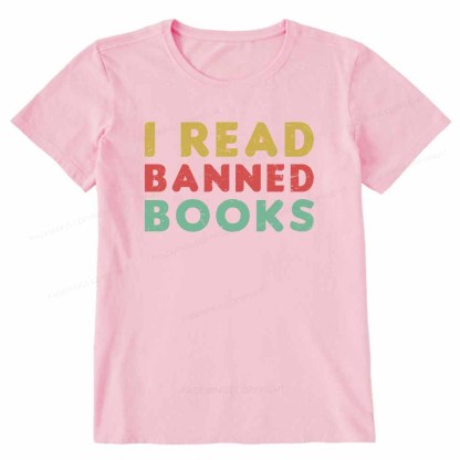 Pagewings Vintage I Read Banned Books Geek Readers T-Shirt Unisex Classic T-shirt
