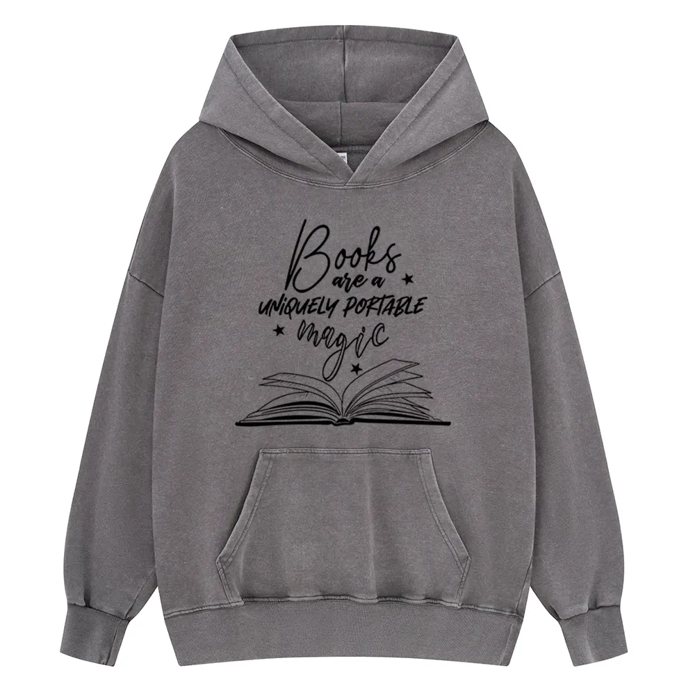 Pagewings Books Are A Uniquely Portable Magic Unisex Washed Hoodie