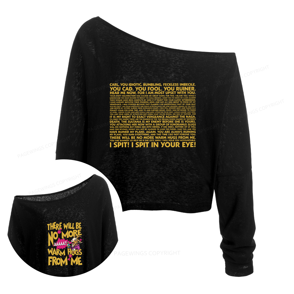 Pagewings Sci Fi Book Lover Slouchy Long Sleeve Off Shoulder T-shirt