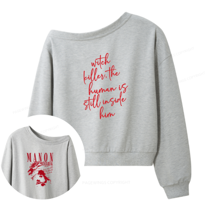 Pagewings Fantasy Book Lover Women Off Shoulder Sweatshirt