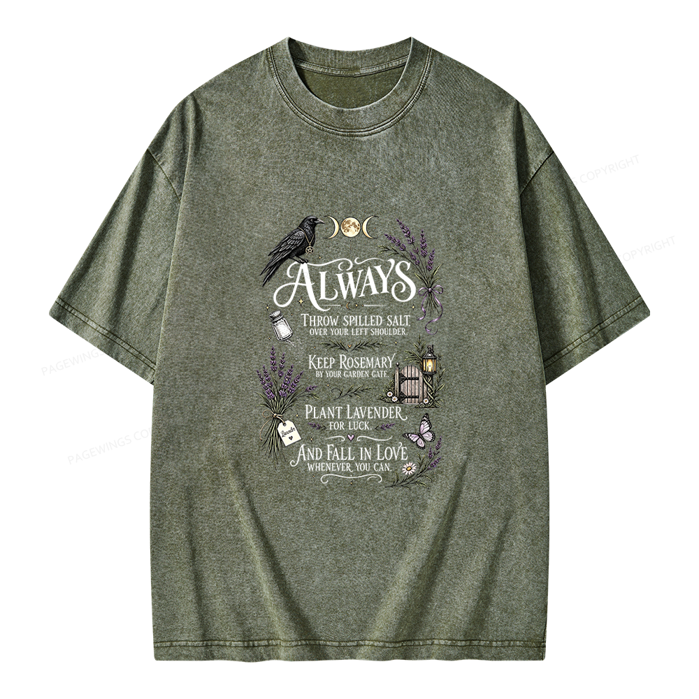 Pagewings Mystical Witchy Unisex Washed T-shirt