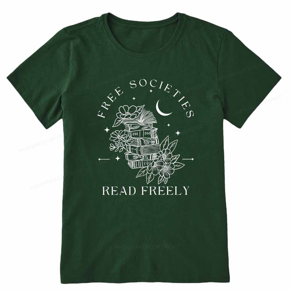 Pagewings Free Societies Read Freely Comfort Colors Shirt Unisex Class