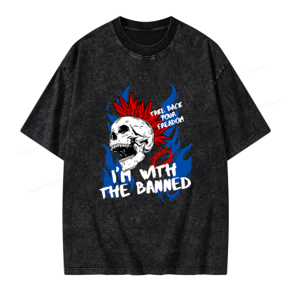 Pagewings Take Back Your Freadom Unisex Washed T-shirt