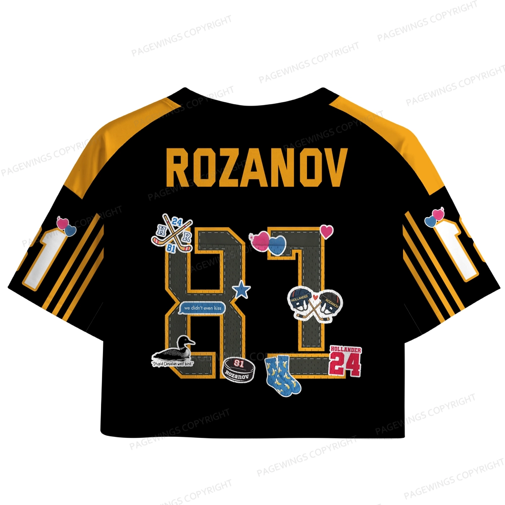 Pagewings Romance Novel Lover Women's Crop Mesh Jersey 