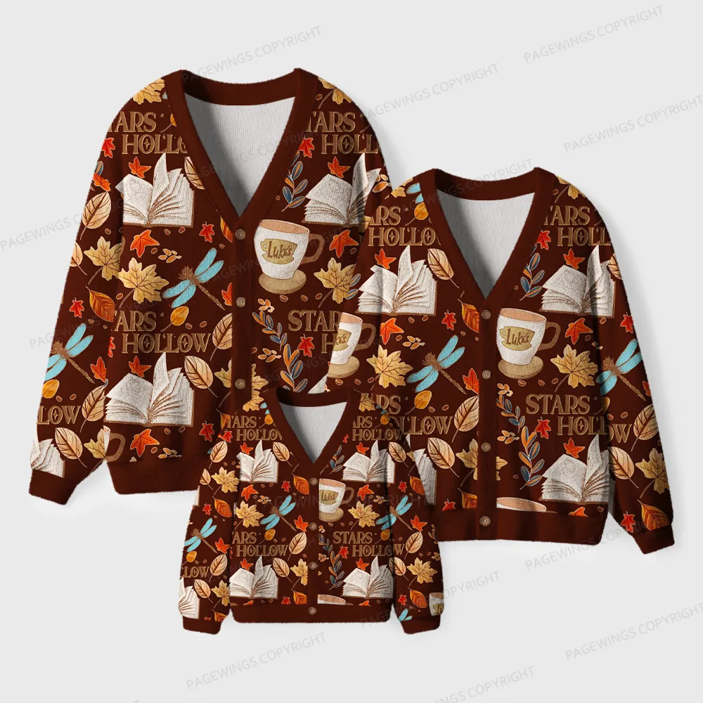 Pagewings Stars Hollow Unisex Ugly Cardigan Sweaters