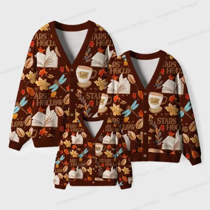 Pagewings Stars Hollow Unisex Ugly Cardigan Sweaters