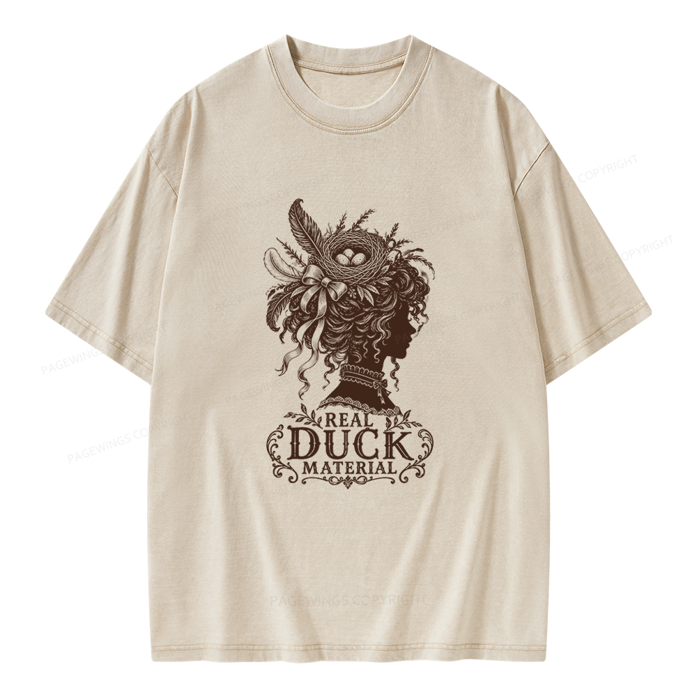 Pagewings Real Duck Material  Bookish Unisex Washed T-shirt