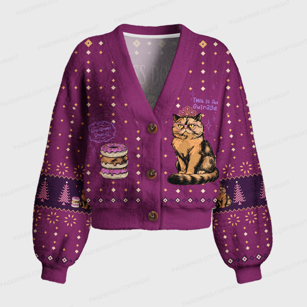 Pagewings Sci Fi Book Lover Women's Cardigan Sweater