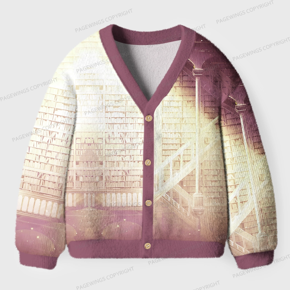 Pagewings Library Unisex Ugly Cardigan Sweaters