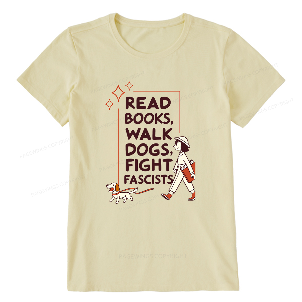 Pagewings Read Books Walk Dogs Unisex Classic T-shirt