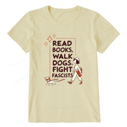 Pagewings Read Books Walk Dogs Unisex Classic T-shirt