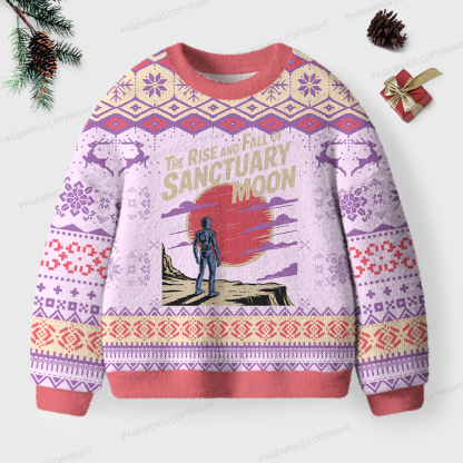 Pagewings The Rise And Fall Of Sanctuary Moon Unisex Ugly Knit Sweatshirt