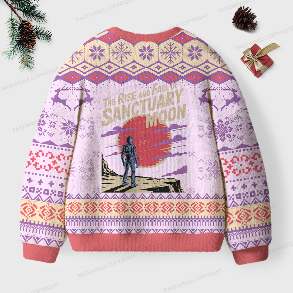 Pagewings The Rise And Fall Of Sanctuary Moon Unisex Ugly Knit Sweatshirt