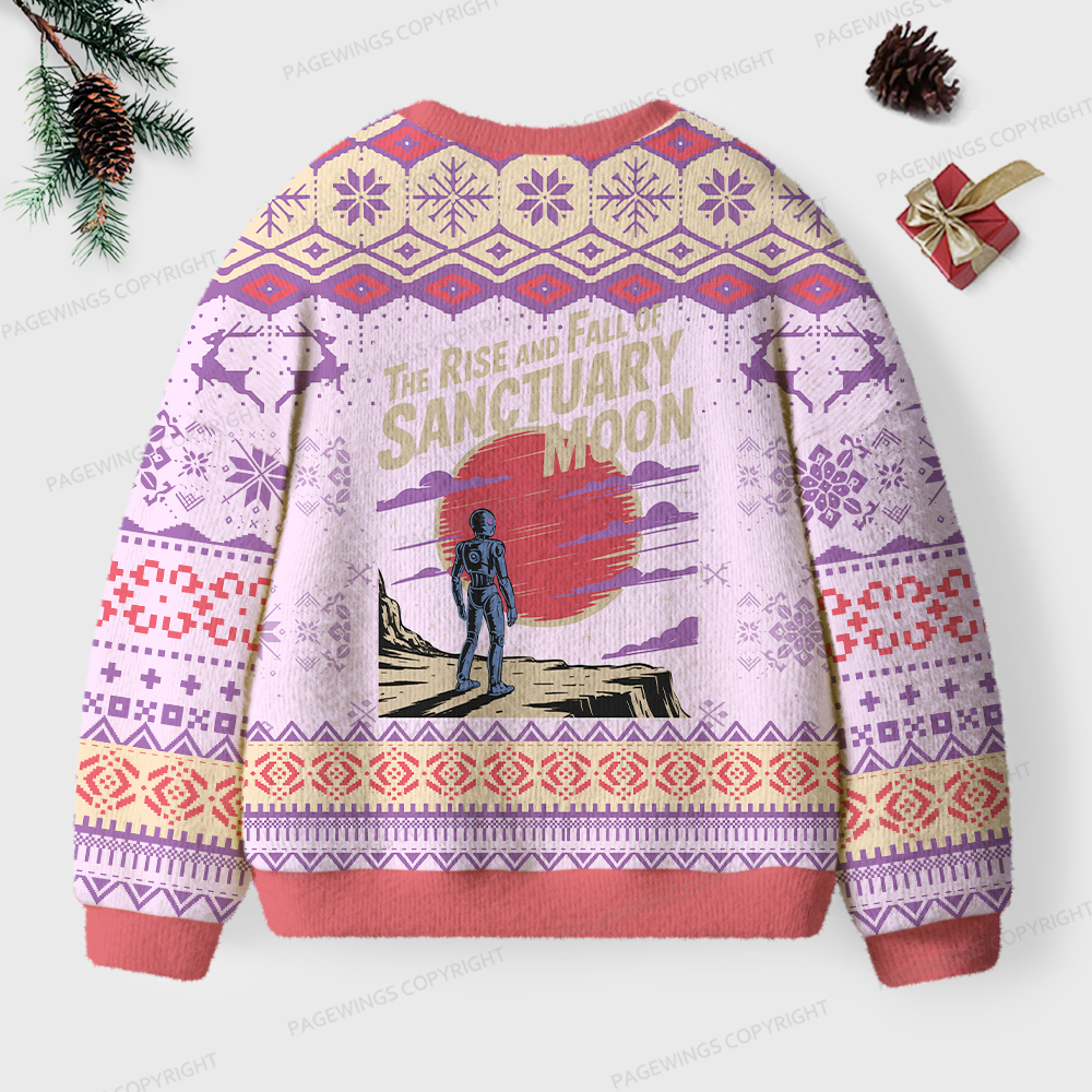 Pagewings The Rise And Fall Of Sanctuary Moon Unisex Ugly Knit Sweatshirt