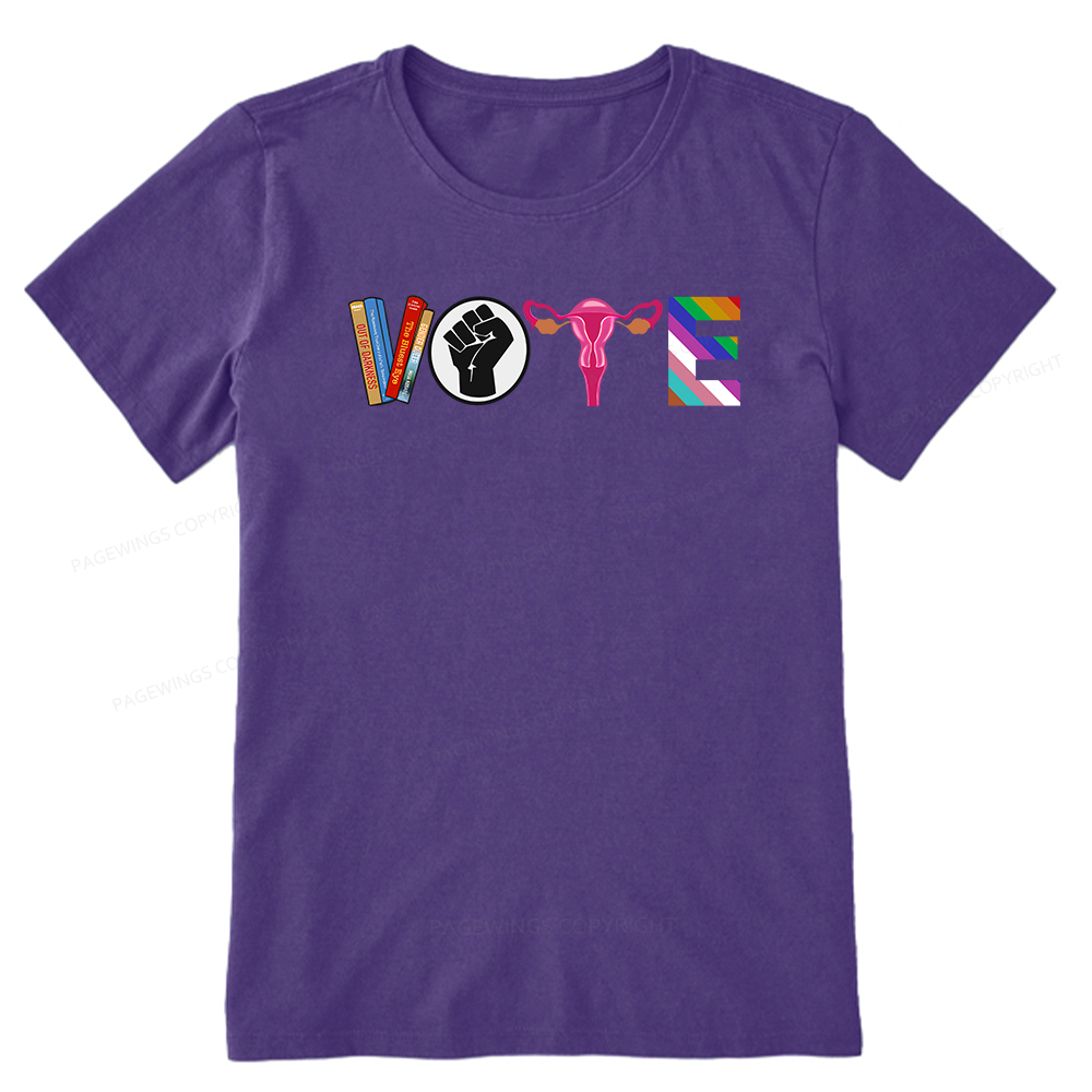 Pagewings VOTE Banned Books T-Shirt Unisex Classic T-shirt