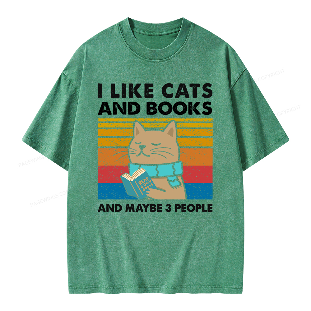 Pagewings Like Book And Maybe 3 People Unisex Washed T-shirt Unisex Washed T-shirt