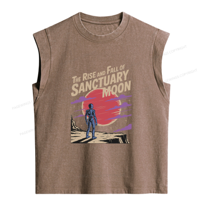 Pagewings The Rise And Fall Of Sanctuary Moon Women's Washed Tank Top