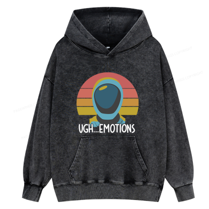 Pagewings Ugh...Emotions Unisex Washed Hoodie
