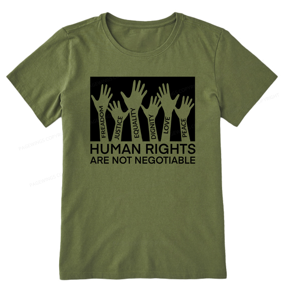 Pagewings Human Rights Are Not Negotiable Shirt Unisex Classic T-shirt