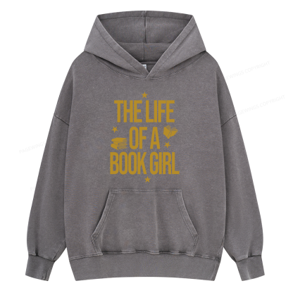 Pagewings The Life of a Book Girl Unisex Washed Hoodie