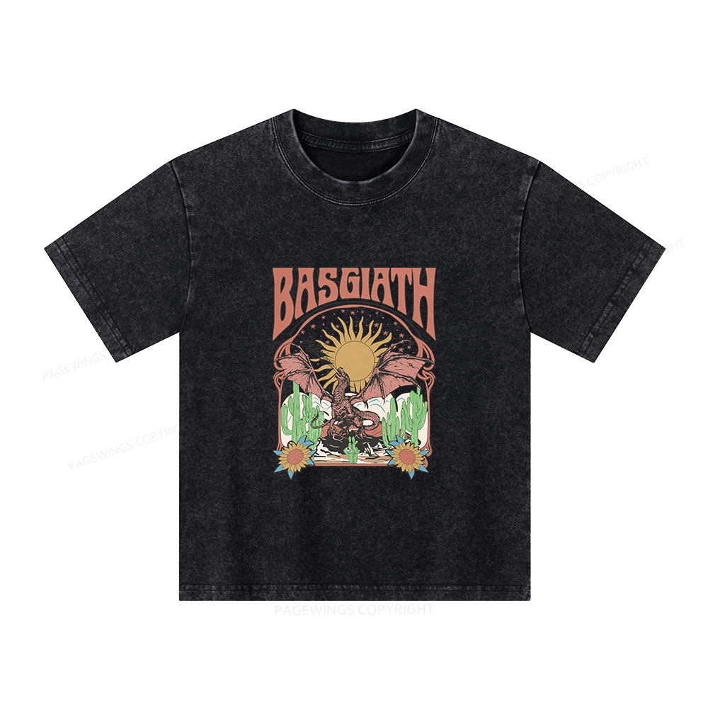 Pagewings Fantasy Team Dragon Rider Unisex Kids Washed T-shirt