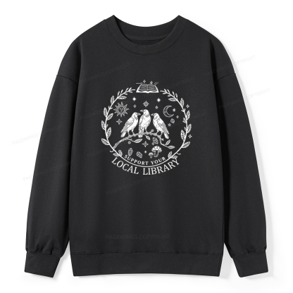 Pagewings Support Your Local Library Unisex Classic Sweatshirt