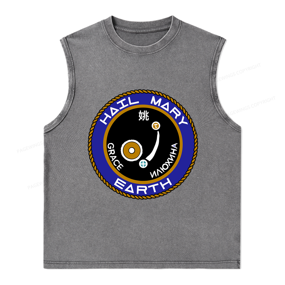 Pagewings Mission Patch Unisex Washed Tank Top