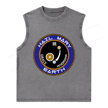 Pagewings Mission Patch Unisex Washed Tank Top