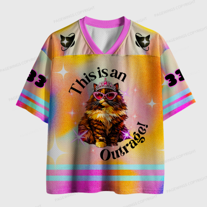 Pagewings This Is An Outrage Unisex Mesh Jersey