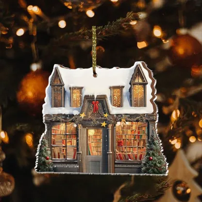 Pagewings Personalized Christmas Bookstore Ornament