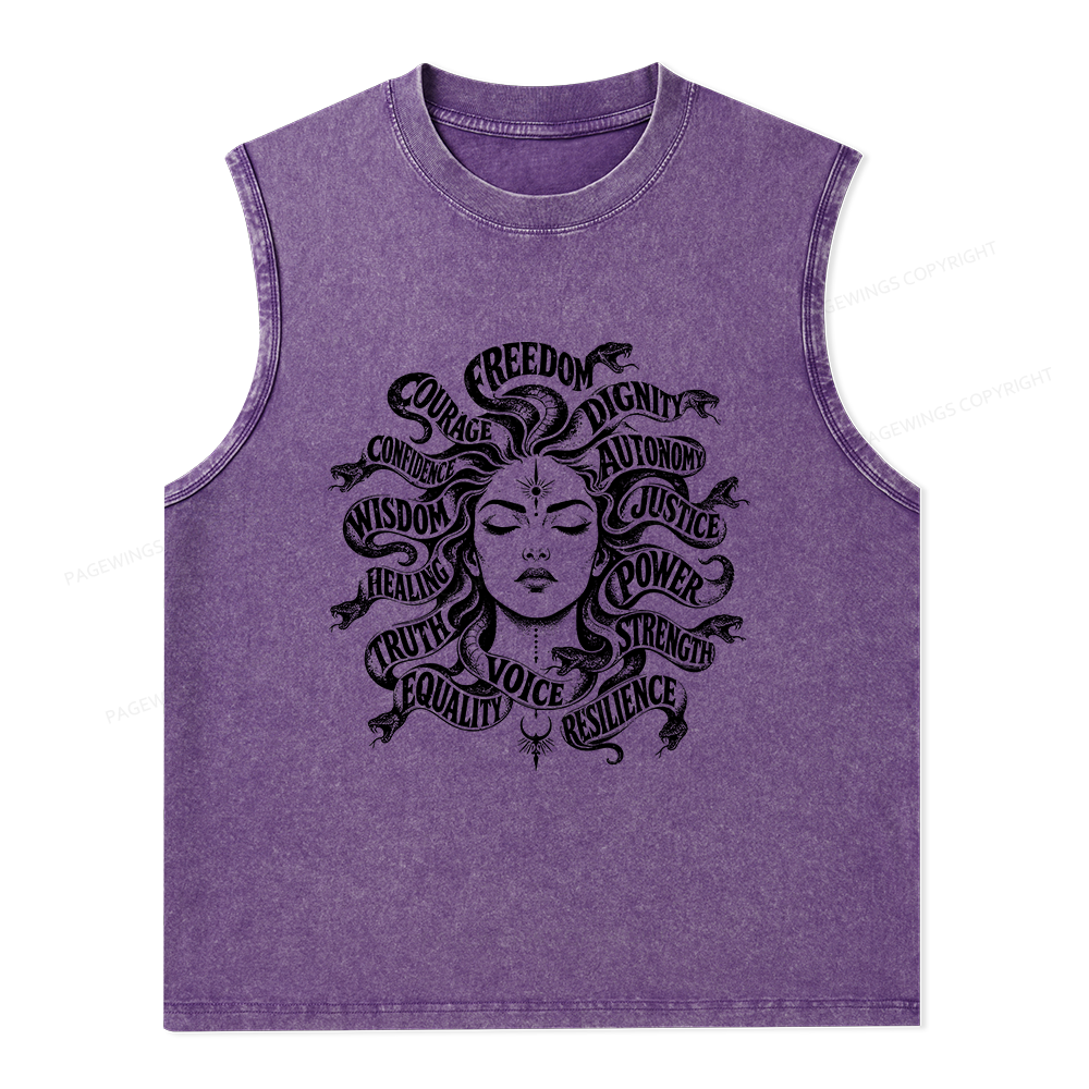 Pagewings Greek Mythology Unisex Washed Tank Top