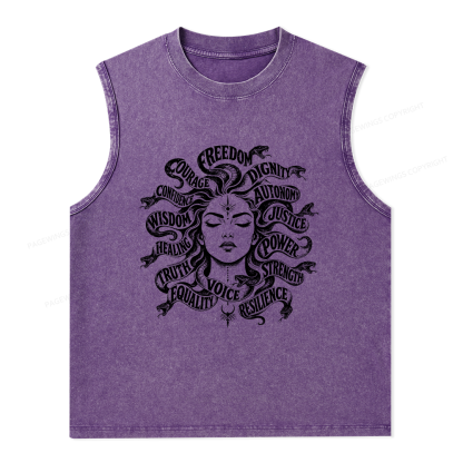 Pagewings Greek Mythology Unisex Washed Tank Top