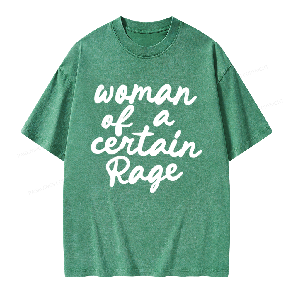 Pagewings Woman of a Certain Rage Unisex Washed T-shirt