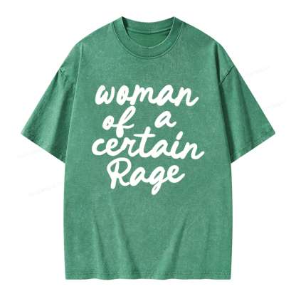 Pagewings Woman of a Certain Rage Unisex Washed T-shirt