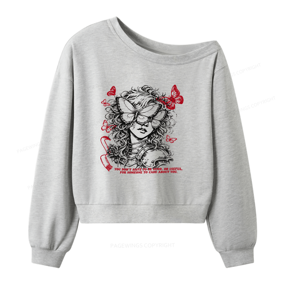 Pagewings Dark Fantasy Lover Women Off Shoulder Sweatshirt