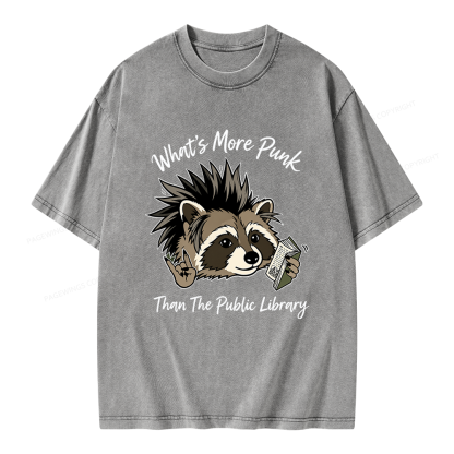 Pagewings What's More Punk Than The Public Library Unisex Washed T-shirt