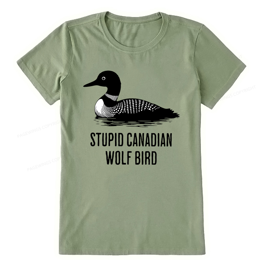 Pagewings Stupid Canadian Wolf Bird Unisex Classic T-shirt