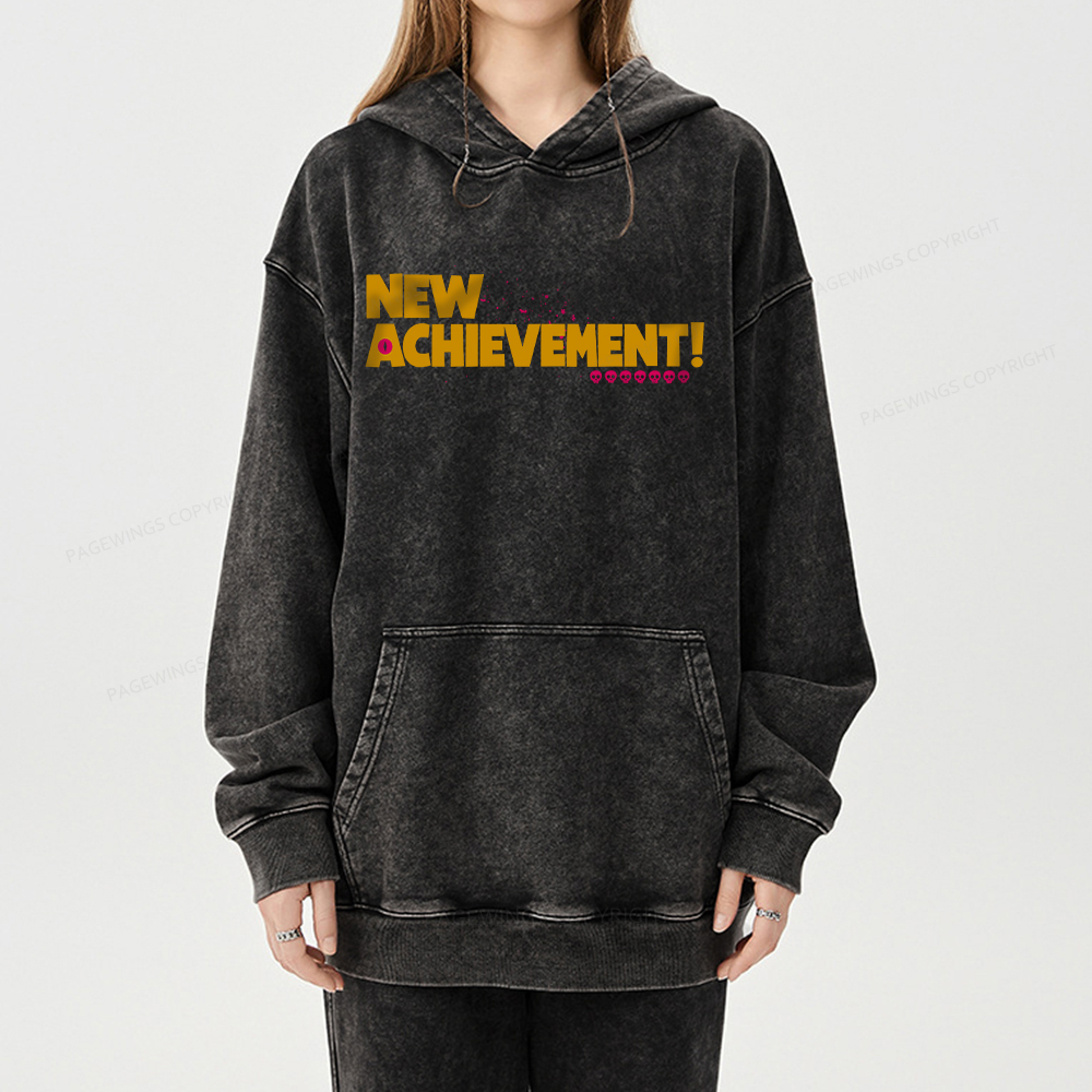 Pagewings New Achievement Unisex Washed Hoodie
