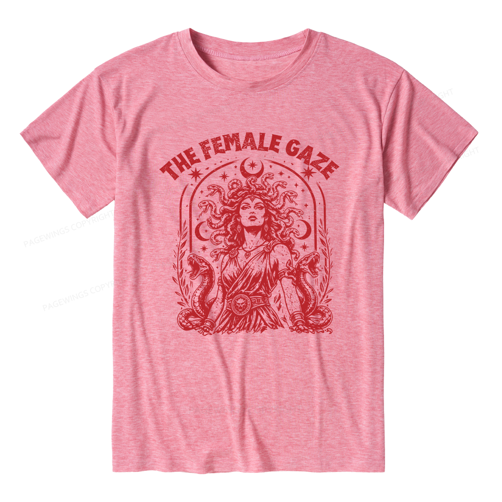 Pagewings Vintage Medusa Feminist Unisex Heather T-Shirt