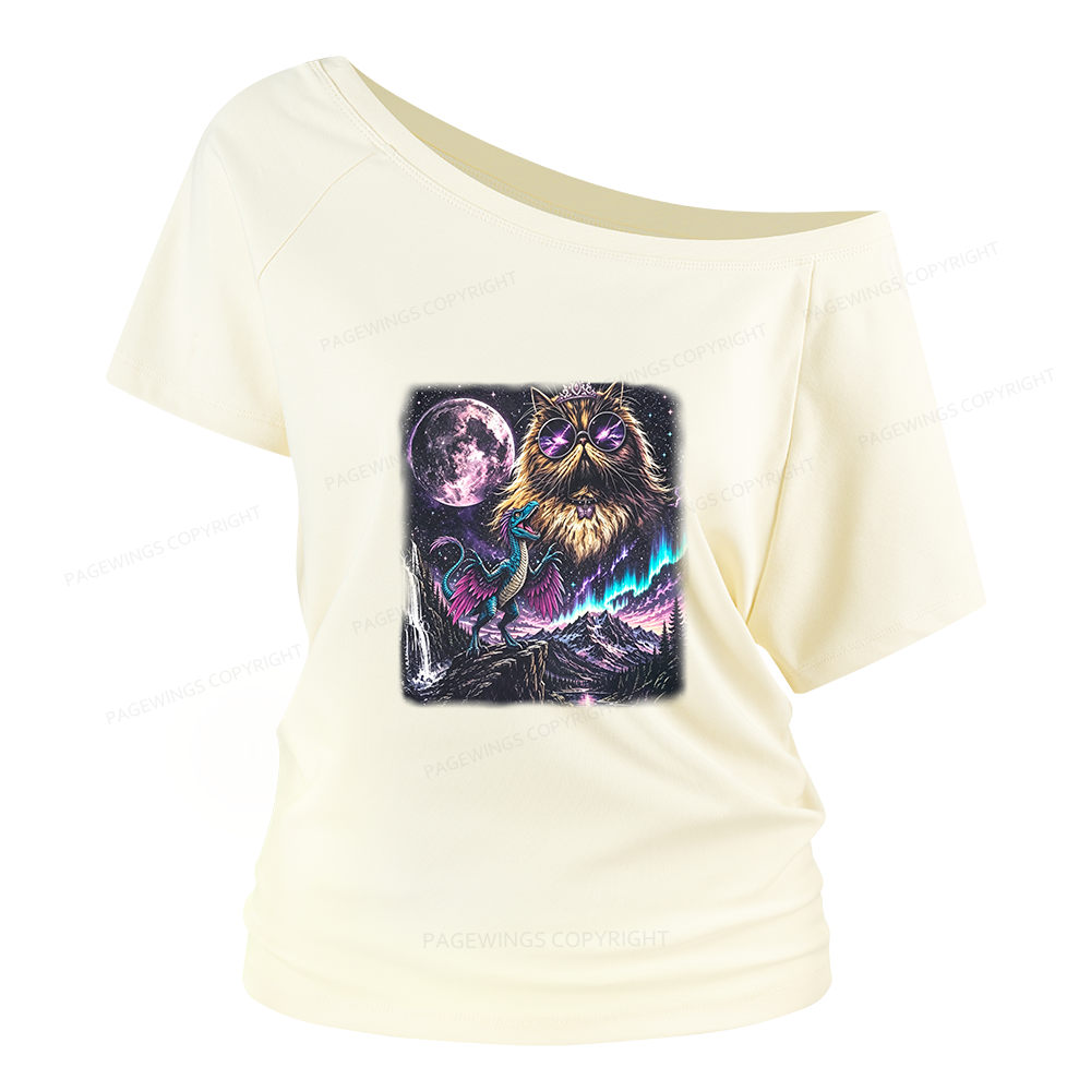Pagewings Sci Fi Books Lover Women Off Shoulder T-shirts
