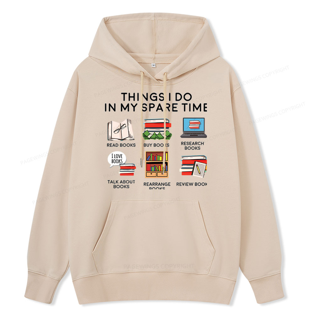 Pagewings Books Reading In My Spare Time Unisex Classic Hoodie