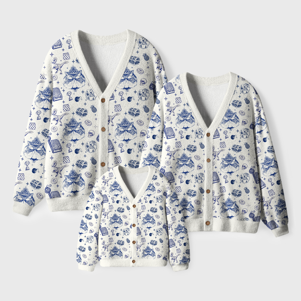 Pagewings Sci-Fi Book Lover Light Knit Unisex Cardigan Sweaters