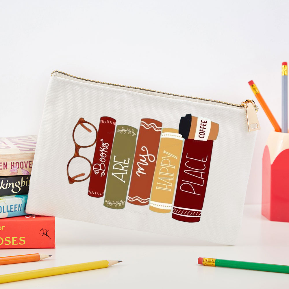 Pagewings Books are My Happy Place Pouch